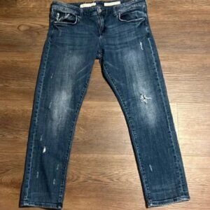Pilcro and the Letterpress Distressed Slime Boyfriend Jean Size 31